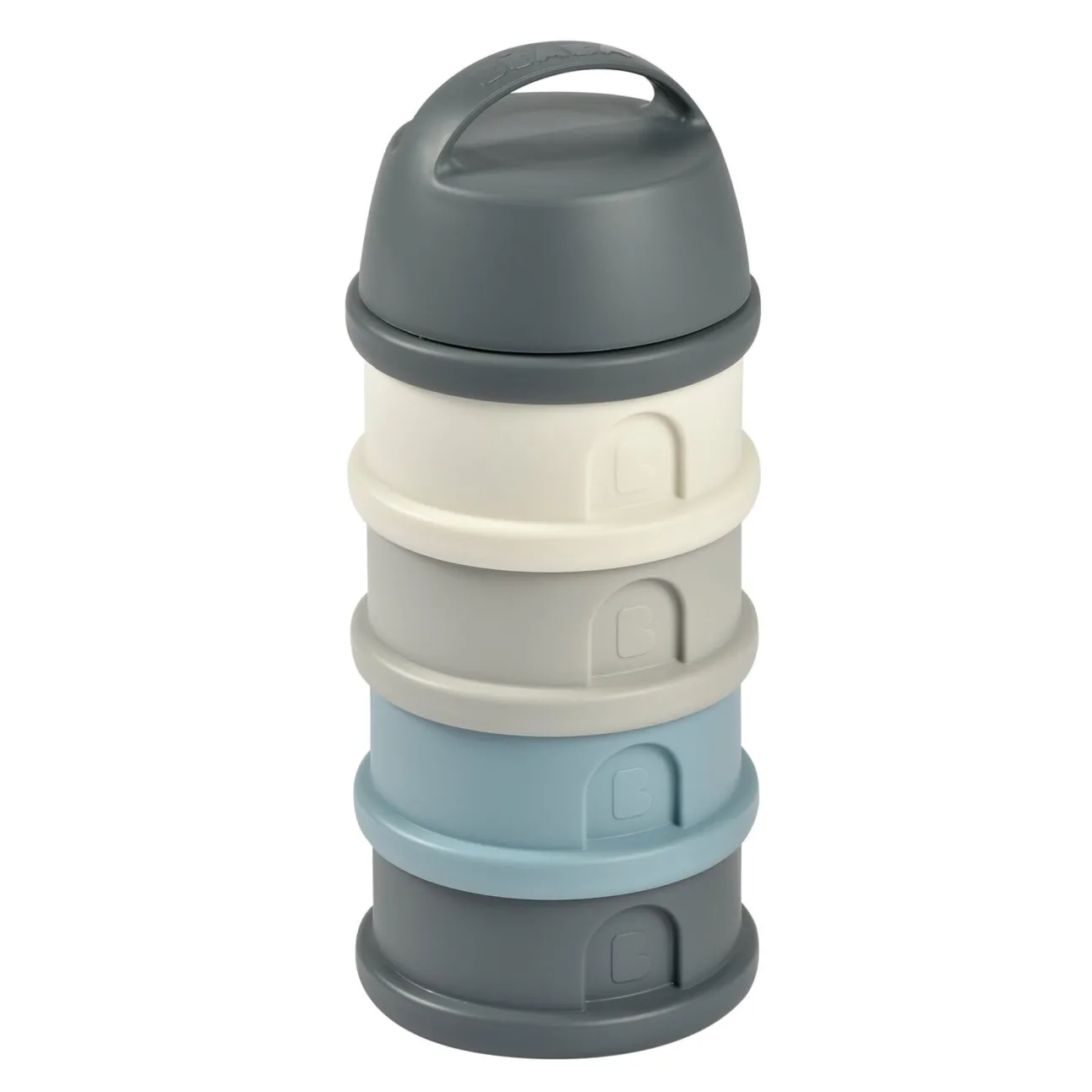 Boite Doseuse 4 Compartiments Mineral Grey / Blue